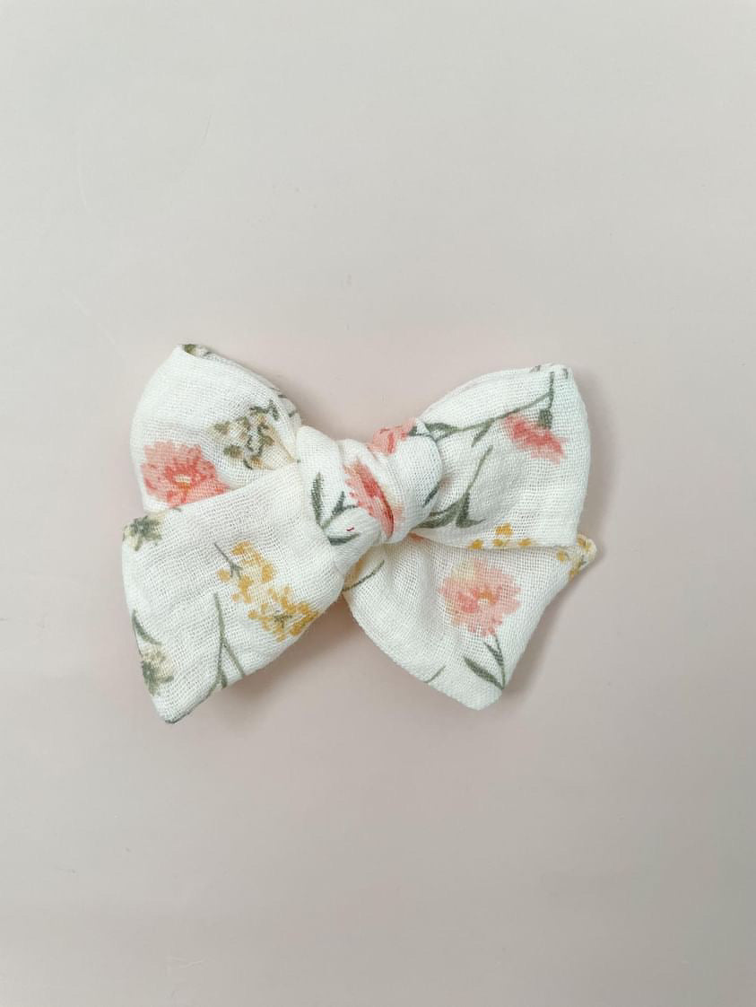 Pink & Yellow Bow Headband