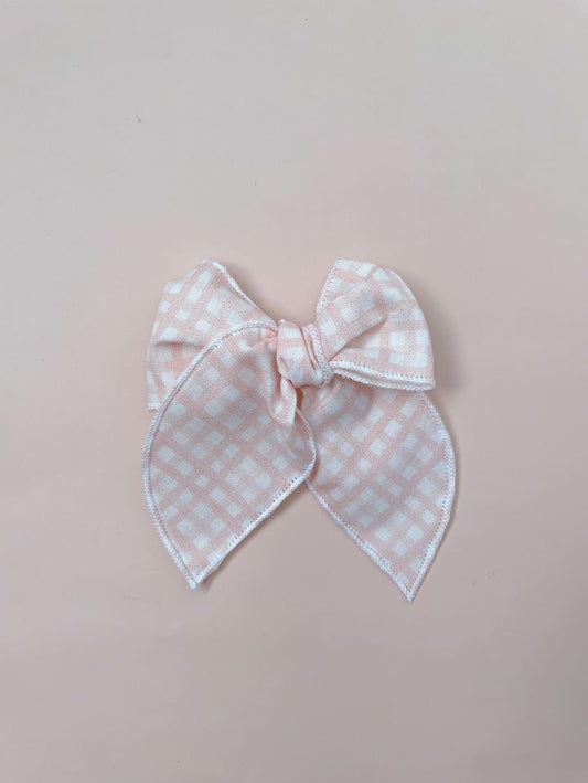 Pink Gingham Fable Bow