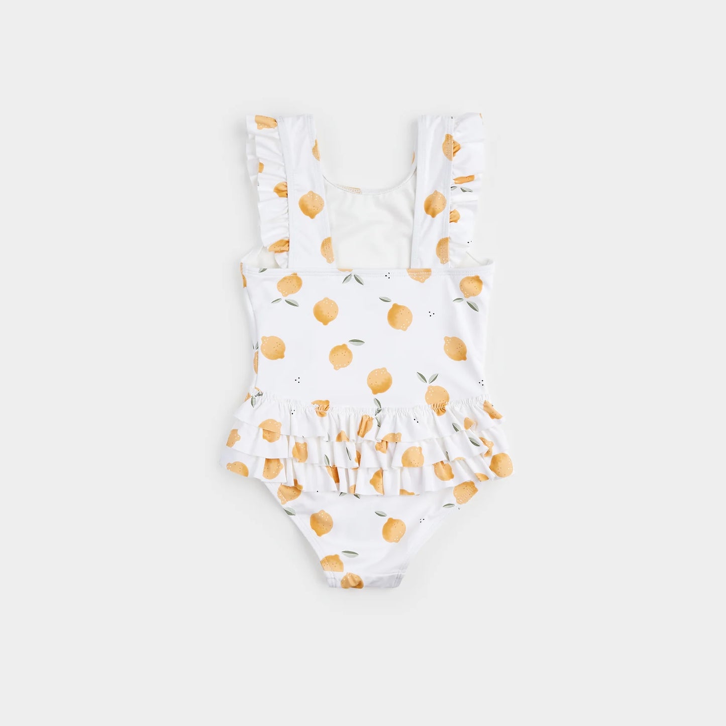 Lemon Print On Off-White One-Piece Swimsuit