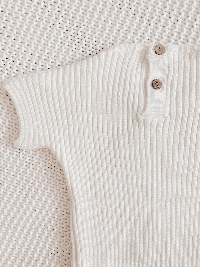 Powder Ribbed Knit Tee Playsuit