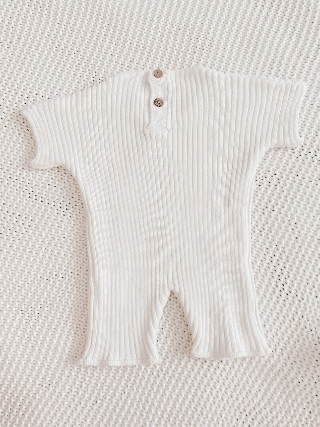 Powder Ribbed Knit Tee Playsuit