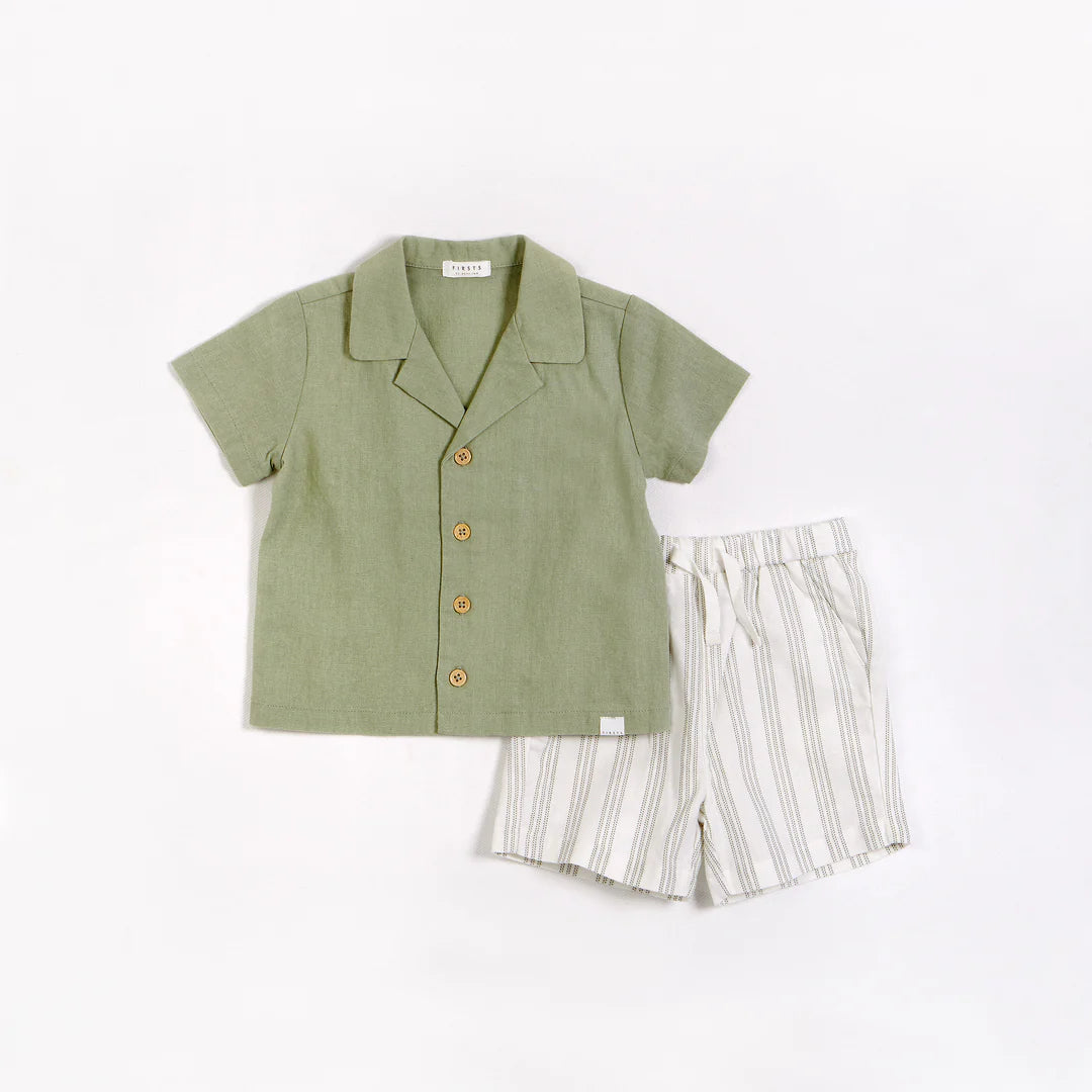 Sage Leaf Short & Shirt Set